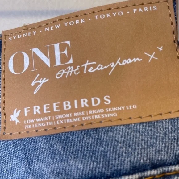 NWT One Teaspoon Freebirds Ford Distressed Skinny Jean Size 31